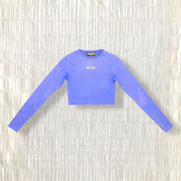 Missguided Women’s Blue Athletic Cropped Long Sleeve Top – Size S - Picture 1 of 3
